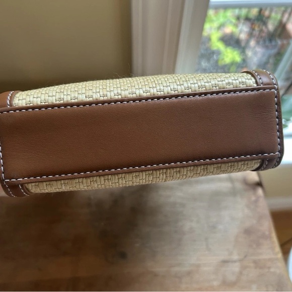 Veronica Beard Raffia Bamboo Handle Shopper Tote. NEW WITHOUT TAGS - Picture 4 of 6